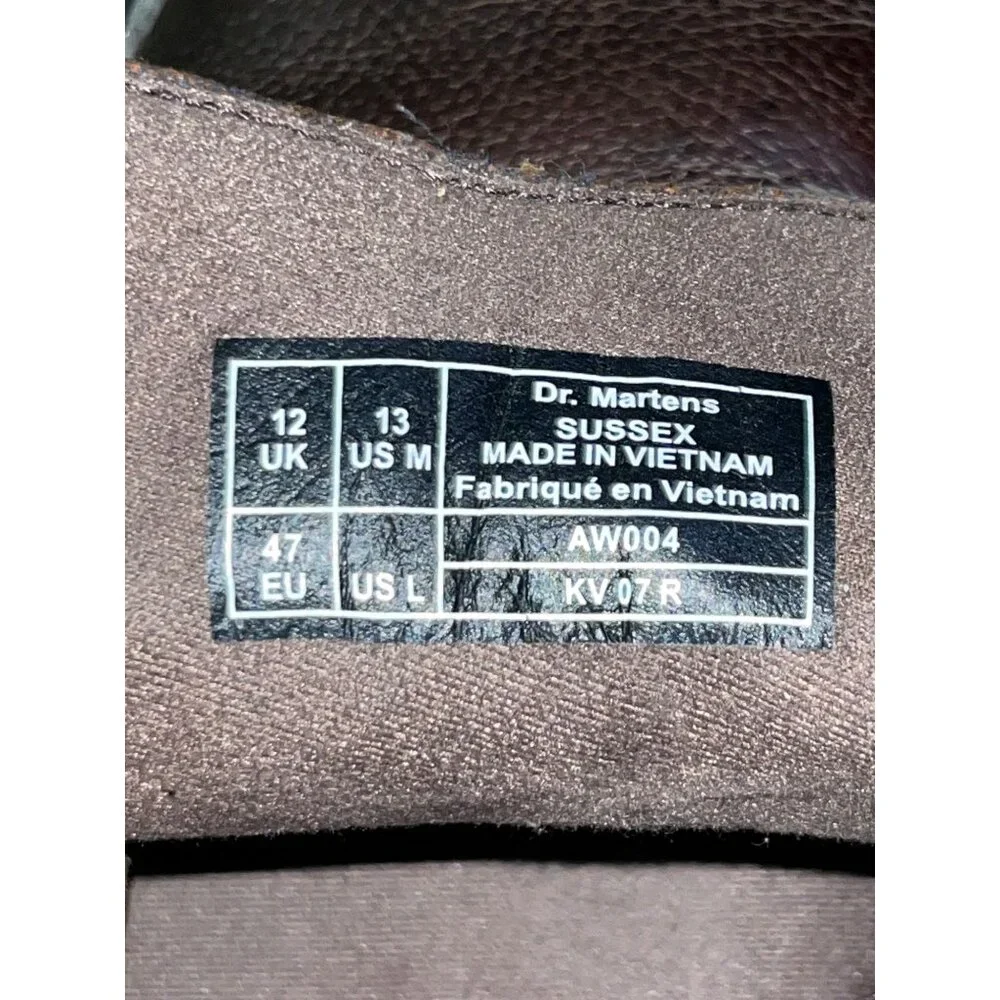 Dr Martens Sussex Work Boot Mens 13 M Used Brown Leather